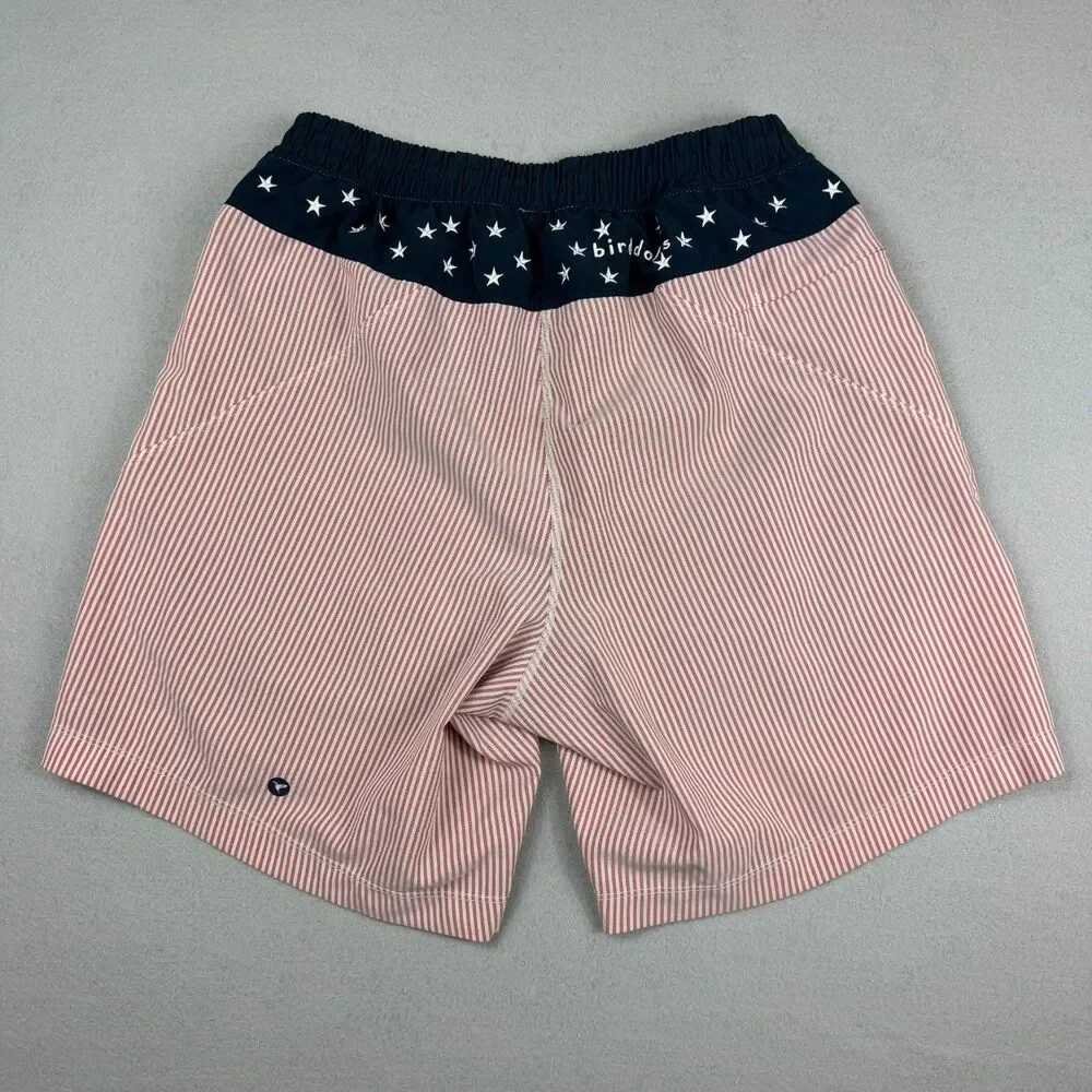 BirdDogs Sargeant Tuddy Shorts Mens Small USA American Flag Lined Stretch